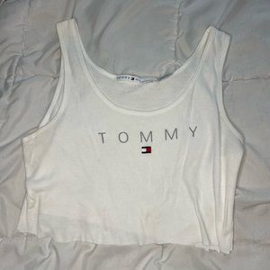 Cropped Tommy Hilfiger white tank top